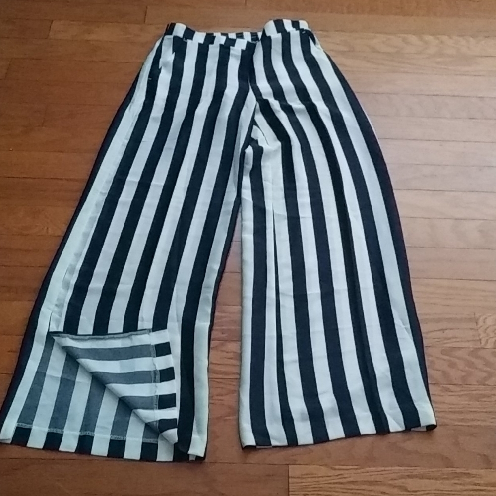 Navy Blue and white stripe